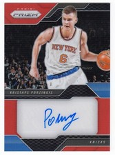 2016 Panini Prizm Kristaps Porzingis Orange Auto #09/10