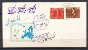 RAKET POST D.R.C. 20.JAN.1962 GESIGNEERD (H. Alderhof) HEEMSKERK 23.I.62 Gh201 - Picture 1 of 2