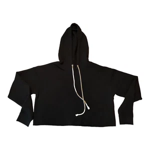 Wild Fable Sweatshirt Hoodie Womens Medium Black Cropped Casual - Picture 1 of 6