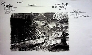 Disney's Talespin 1989 Firmado Brian Ray PRODUCCIÓN COPIA DE FONDO Disney #RB - Imagen 1 de 2