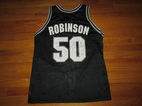David Robinson vtg 1990s San Antonio Spurs CHAMPION Basketball jersey Sz 44 Cover
