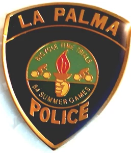 USA OLYMPISCHE SPIELE PIN 1984 FAHRRAD CYCLING TRIALS LA HABRA POLICE LTM ED #1000 - Bild 1 von 4
