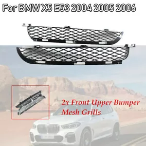 Right+Left Front Grilles Upper Bumper Mesh Grill Trim For 2004-2006 BMW X5 E53 - Bild 1 von 6