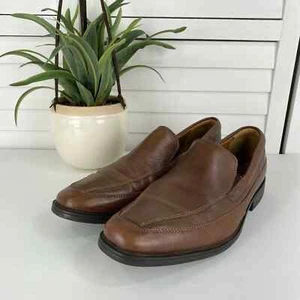 Clarks Tilden Free Slip On Loafers Dark Tan Comfort Shoes Goring Mens Size 11 M - Picture 1 of 9