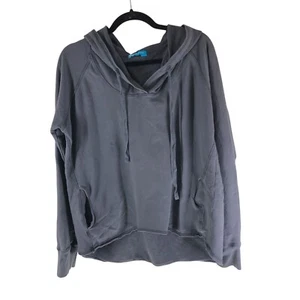 Fresh Produce Womens Hoodie Pullover Oversized Hi Low Hem Stretch Gray XS/S - Picture 1 of 4