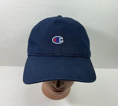 Gorra de béisbol Champion azul con logotipo correa trasera ropa deportiva talla única Foto 1 de 4