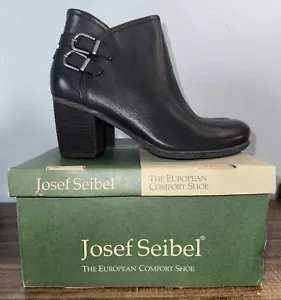Josef Seibel NUEVO Botines Cuero Negro Cómodo Tacón Cremallera EU 36 Botines - Imagen 1 de 8
