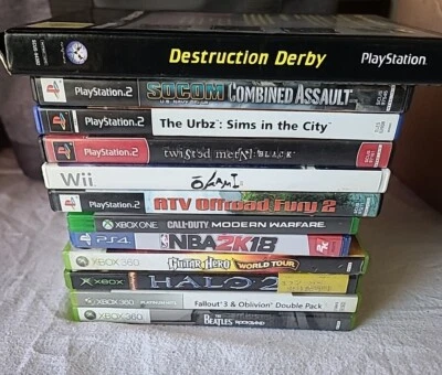 PS2,Xbox, Ps1 (Lote de 12 juegos mixtos) Destruction Derby, Twisted Metal, Halo Foto 1 de 4