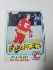 1981-82 O-PEE-CHEE NHL HOCKEY #35 WILLI PLETT CALGARY FLAMES