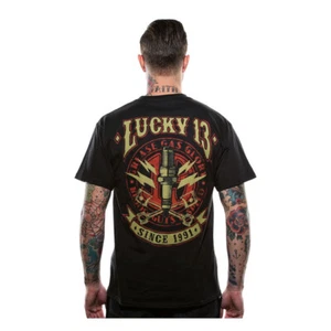 Maglietta Lucky 13 Amped nera 2XL - Imagen 1 de 1