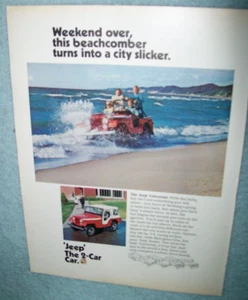 Pubblicità rivista originale Jeep Universal 1970 a colori - Beach Comber - Foto 1 di 1