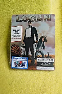 NEW/SEALED STEELBOOK! BLU + DVD + DIGITAL! LOGAN, MARVEL, + RARE ALITA CARDS! - Foto 1 di 7