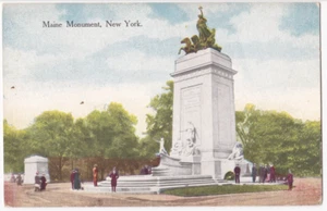 Postal antigua del monumento a Maine de 1900, ciudad de Nueva York, sin usar, sin publicar - Imagen 1 de 3