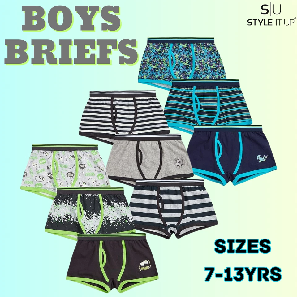 Kids Boys Trunks Fit Boxers Designed Cotton Rich Underwear Keyhole 2-13 Years UK - Image 1 of 1