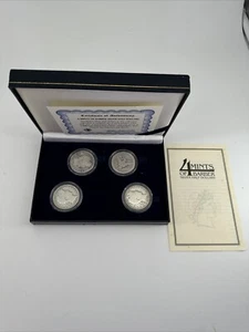 4 Mints Of Barber Silver Half Dollars Authentic U.S Mint 1901 1906 1915 - Picture 1 of 9