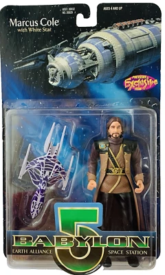 Figura de acción vintage de Babilonia 5 1997 coleccionable Marcus Cole con estrella blanca NUEVO Foto 1 de 4