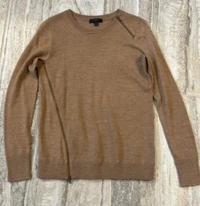 J. CREW Wool Sweater w/ Side Zipper Merino Wool XS - Picture 1 of 12