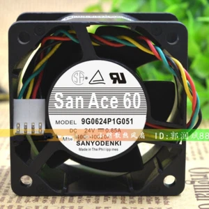 SANYO 9G0624P1G051 6038 DC 24V 0.85A 6cm    Chassis Cooling Industrial Fan - Picture 1 of 4