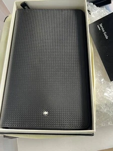 LEATHER GOODS MONTBLANC EXTREME 2.0 Travel Wallet 123951 Black Made in italy - Picture 1 of 11