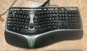 Microsoft Natural Ergonomic Keyboard 4000 v1.0 KU-0462 USB Wired/ Tested/ Works - Picture 1 of 8