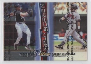 1999 Topps Finest Split Screen Refractor Right Andres Galarraga Frank Thomas HOF