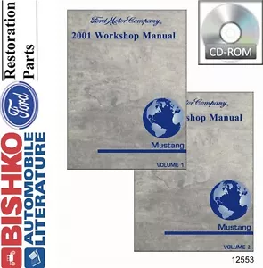 2001 Ford Mustang Shop Service Repair Manual CD Engine Drivetrain Electrical OEM - Picture 1 of 1