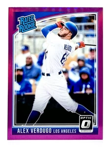 2018 Donruss Optic Purple Prizm #45 Alex Verdugo RC Los Angeles Dodgers - Picture 1 of 2