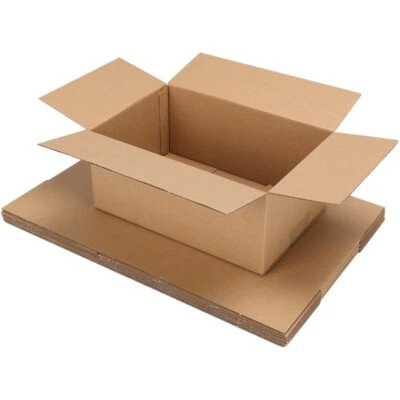 8x6x4 Inch Shipping Boxes Heavy Duty Cardboard Moving Storage Box Pack of 10 25 - Image 1 of 4