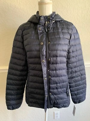 32 Degrees Women's Puffer Jacket Size L Blue Long Sleeves Hooded Zipper - Image 1 of 2