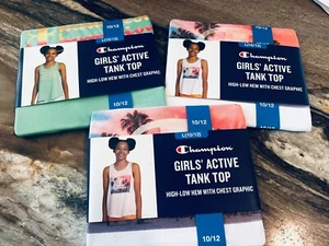 Champion Girls Short Cap Sleeve Everyday Tee Active Tank Size 10/22 Lot Of 3 BxB - Picture 1 of 2