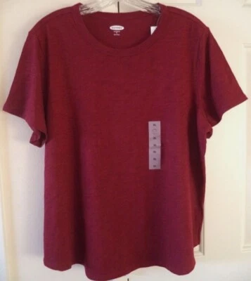 Camiseta Old Navy Borgoña Arándano Slub Longitud Más Larga Dobladillo Curvo XXL 2X 3X 4X Foto 1 de 4