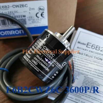 1PCS OMRON 3600P Incremental Rotary Encoder 3600p/r 6mm Shaft 5-24vdc E6B2-CWZ6C - Image 1 of 4