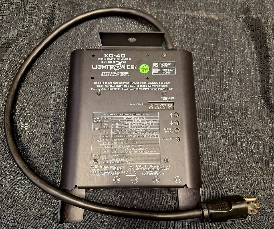 *NEW* Lightronics XC40 4 Channel 600W PRO DJ Portable Dimmer Pack DMX - Image 1 of 4