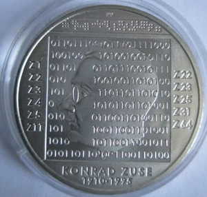 manueduc  ALEMANIA 2010 10 EUROS PLATA 925 mm. Ceca G Konrad Zuse - Foto 1 di 2