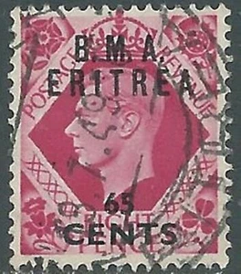 1948-49 OCCUPAZIONE BRITANNICA ERITREA BMA USATO 65 CENT - RB39 - Picture 1 of 1
