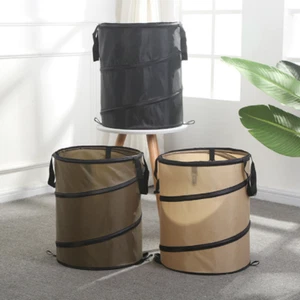 Mini Pop-Up Camp Trash Can Portable Collapsible Garbage Foldable Laundry Basket - Picture 1 of 11