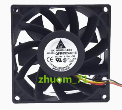 1PC Delta QFR0924GHE 9038 0.75A 24V High air volume inverter cooling fan - Image 1 of 4