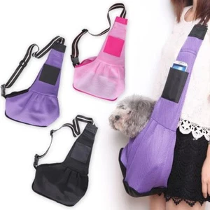 Dog Cat Pet Sling Carrier Bag Shoulder Strip Sling Travel Bag Size S M L 7Colors - Picture 1 of 15