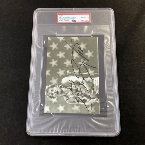 Bruce Springsteen Signed Photo PSA/DNA Encapsulated Autographed Slabbed Gem Mint Cover