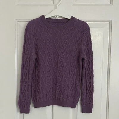 Brooks brothers - Girls Cashmere Diamond Cable Crewneck Sweater - Size M - Used - Image 1 of 4