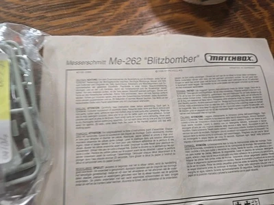 Pre Owned Vintage Bagged Kit 1996 Matchbox 1 72 ME 262 BLITZBOMBER - Image 1 of 4