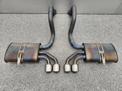 2001-2004 C5 Corvette Z06 Titanium Axle Back Exhaust Muffler Pair Used OEM - Imagem 1 de 4