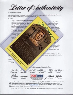 JOE DIMAGGIO HOF Signed Autograph National Hall of Fame Plaque PSA DNA 💎 LOA - Image 1 of 4
