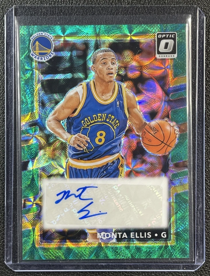 MONTA ELLIS 2024-25 DONRUSS OPTIC RETRO SERIES AUTO GREEN INTERNATIONAL 8/25 - Image 1 of 2