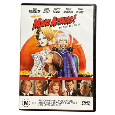 Mars Attacks DVD Tim Burton Sci-Fi Comedy Jack Nicholson M15+ Warner Bros AU - image 1 of 4