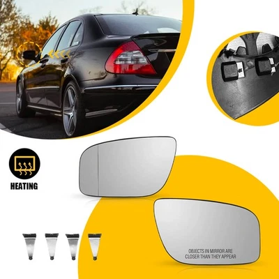 Door Left+Right Side Reversing Mirror Glass for Mercedes-Benz E320 E550 - Imagem 1 de 4
