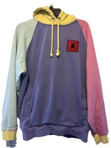 Teddy Fresh Jacket Mens XL Hoodie Color Block Y2K Hoodie Embroidered Patch - Picture 1 of 5