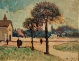 Venanzio Zolla (Colchester-England 1880-Turin 1961). Landschaft mit Figuren - Bild 1 von 19
