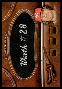 2011 Topps Update Manufactured Glove Leather Nameplates Black Jayson Werth 66/99 - Picture 1 of 2
