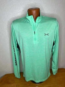 Herren Under Armour Heat Gear lockerer sportlicher 1/2-Reißverschluss Pullover Medium M grün - Bild 1 von 6